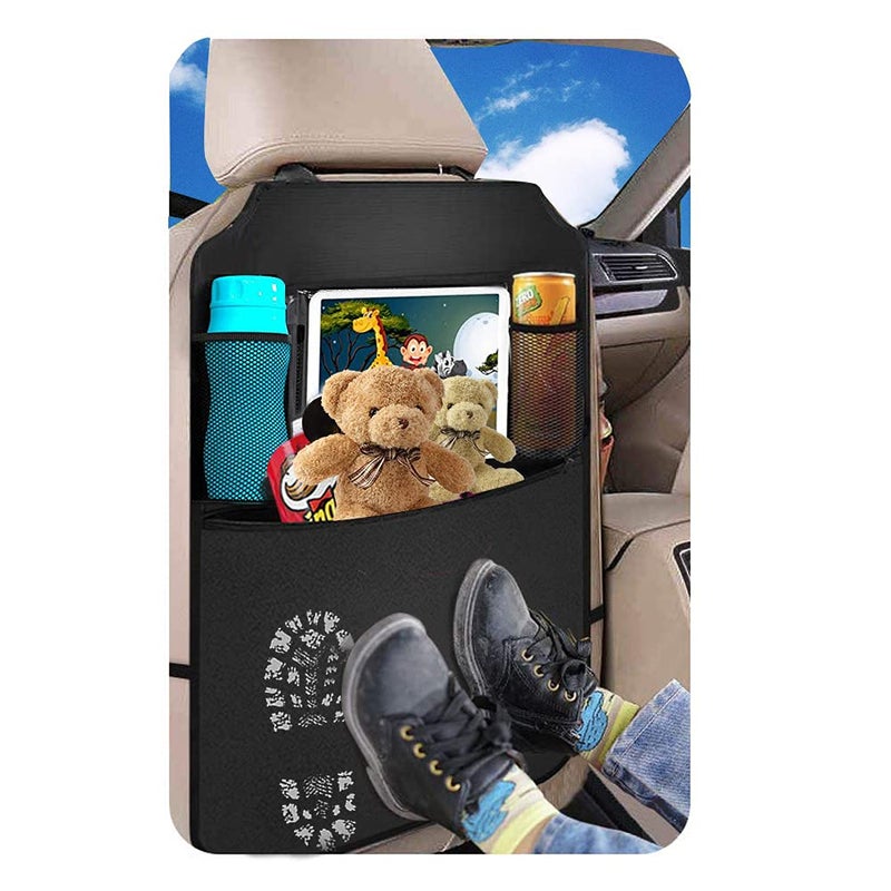 BLYPHOO Premium Backseat Organizer for Kids 2 Pack, Heavy Duty Waterproof and Stain Resistant Kick Mats Back Seat Protector, Durable Backseat Car Organizer with Tablet Holder+Storage - Image 2